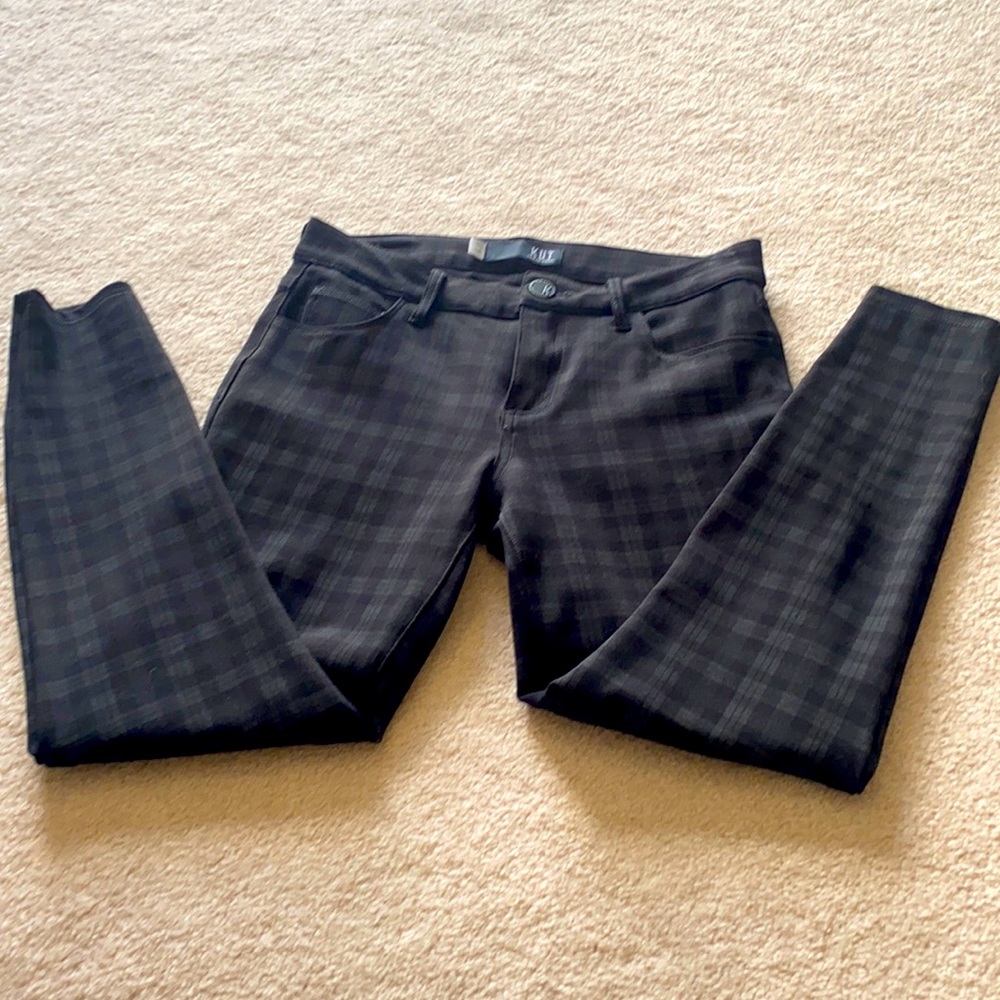 Womens 5 pocket checkered pants
